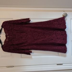 Eliza J maroon lace dress, size 12
